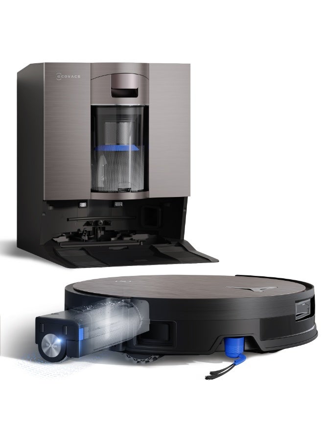 Compare DEEBOT X11 OmniCyclone Robot Vacuum and Mop, PowerBoost Charging, OZMO Roller 2.0 Instant SelfWashing Mop, 19,500Pa Suction, Bagless OmniCyclone Station, AIVI 3D Smart Navigation 2.7 L 110.0 W DEX9910EO Black at KSA Price