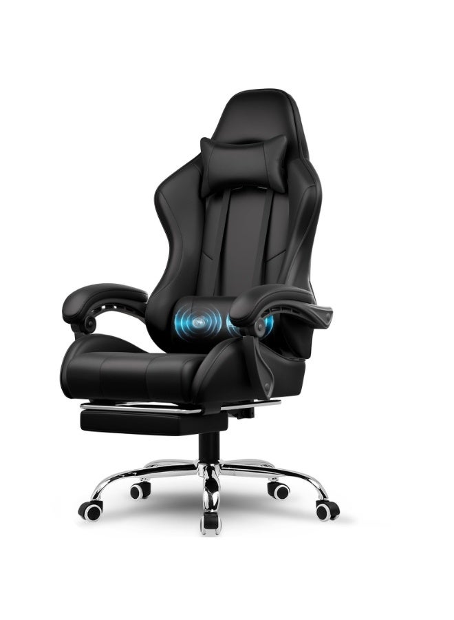 Ergonomic Gaming Chair with USB Massage Cushion, Footrest…