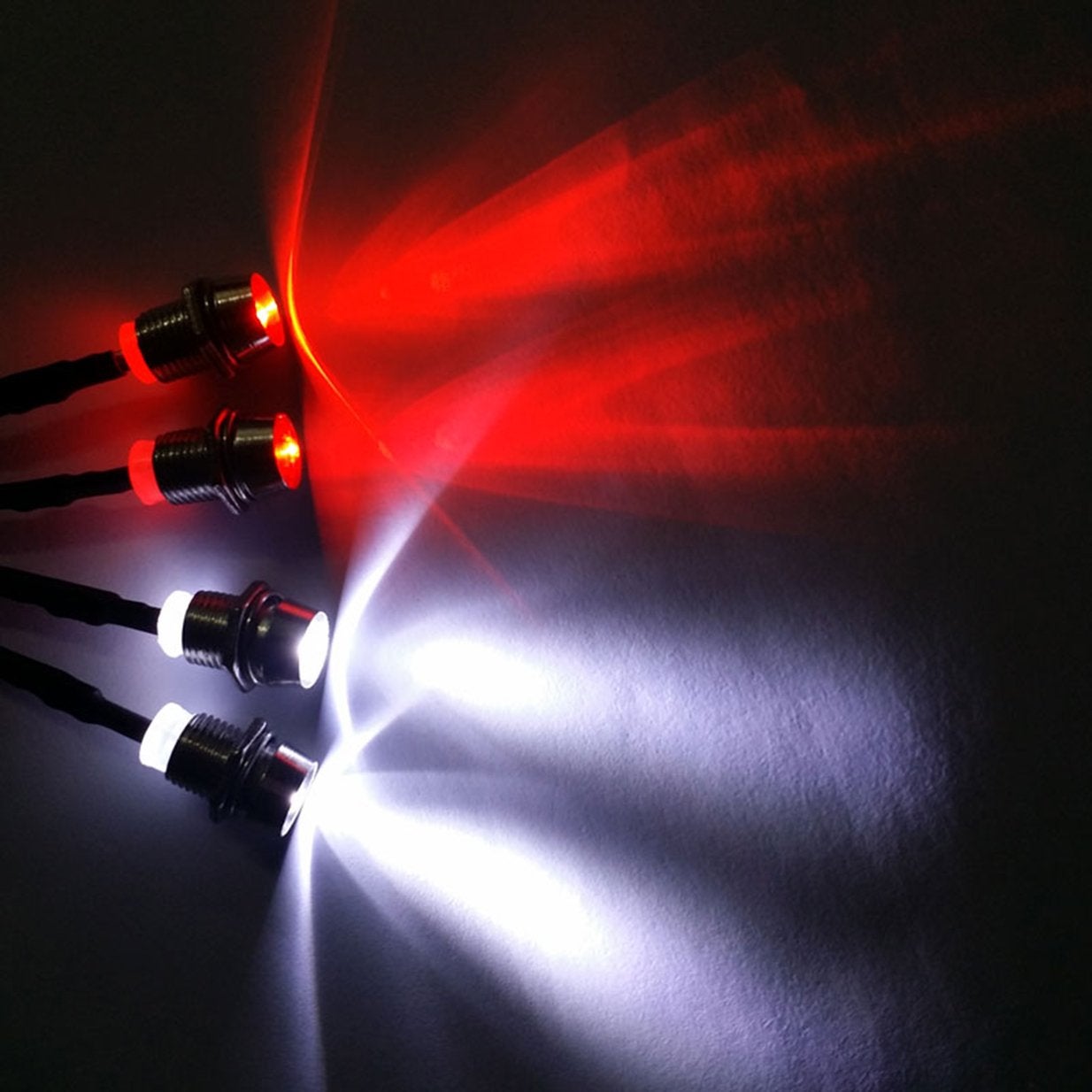 Compare ShareGoo 4LED Light Headlights Taillight Kit Accessories Compatible with Traxxas HSP Tamiya Redcat RC4WD Axial SCX10 110 112 116 RC Car Truck Tank Crawler,3mm at KSA Price