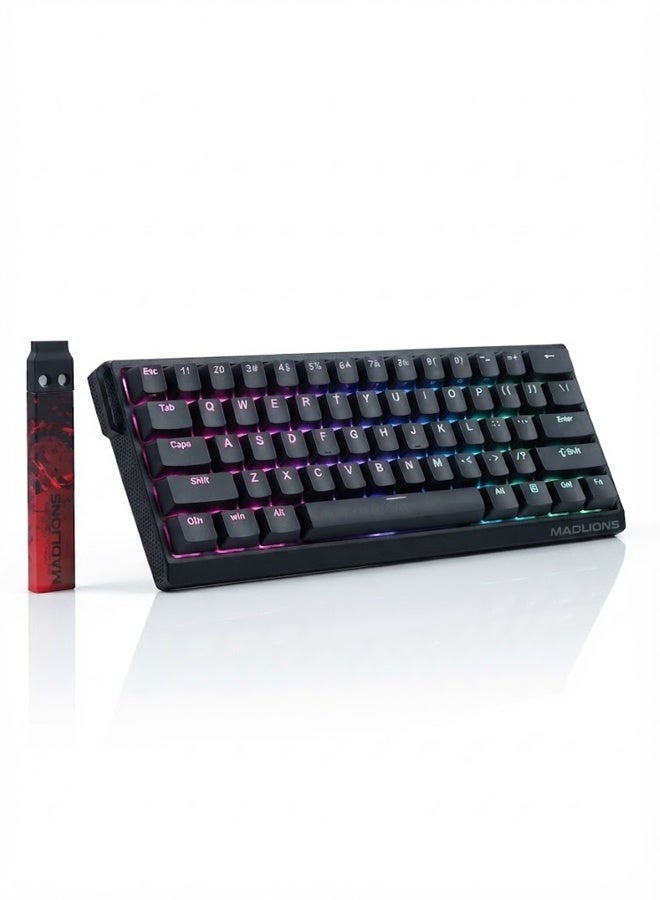 Compare MAD 60HE Gmaing Keyboard,RGB Mechanical Keyboard Magnetic Switches Hot Swap Customized FPS Gaming Keyboard with Adjustable Actuation, 8000 Hz Polling Rate, Rapid Trigger Mode, Hall Effect Switches, for PCMac, Black ﻿ at KSA Price