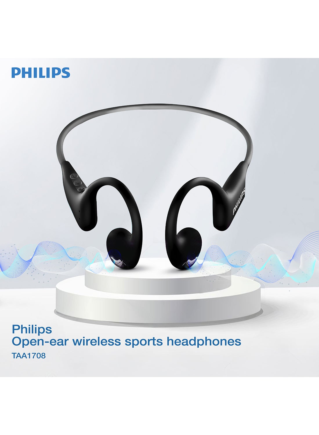 Philips TAA1708BK Open-Ear Wireless Sports Headphones…