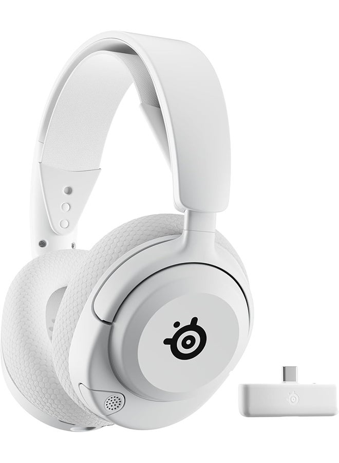 Compare SteelSeries Arctis Nova 5X Wireless Headphones, 40mm Neodymium Drivers, ClearCast Gen 2.x, Retractable Boom, 360° Spatial Audio, QuickSwitch Wireless, White | 61677 at KSA Price