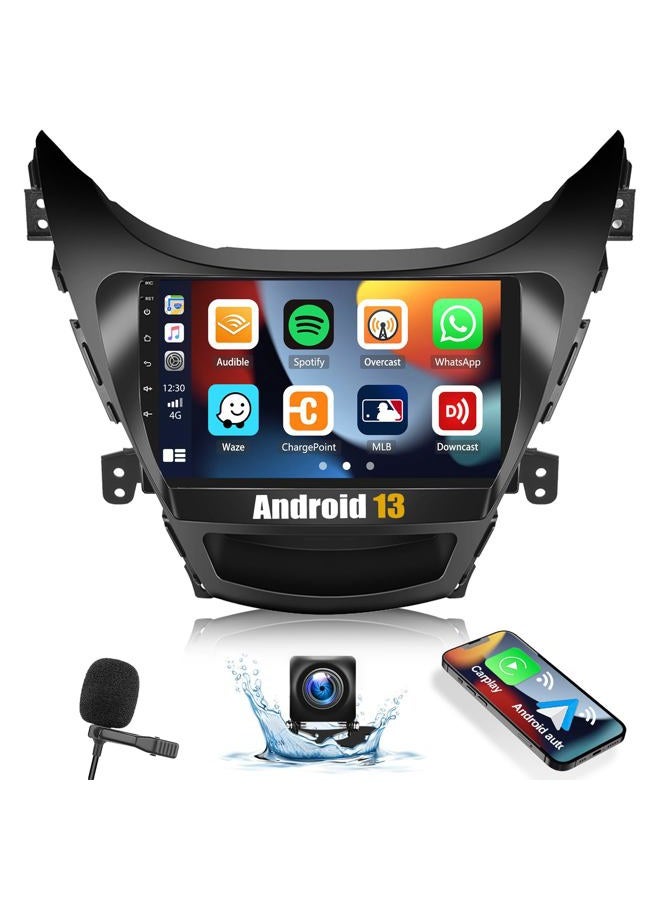 Compare 1G+32G Android Car Stereo Radio for Hyundai Elantra 2011 2012 2013 with Wireless Apple Carplay Android Auto Bluetooth 9 inch Touchscreen with GPS Navigation WiFi HiFi FM RDS Backup Camera MIC at KSA Price