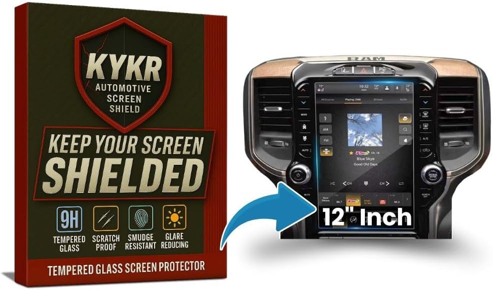 Compare Kykr Tempered Glass Screen Protector for Dodge Ram 12 Inch at KSA Price