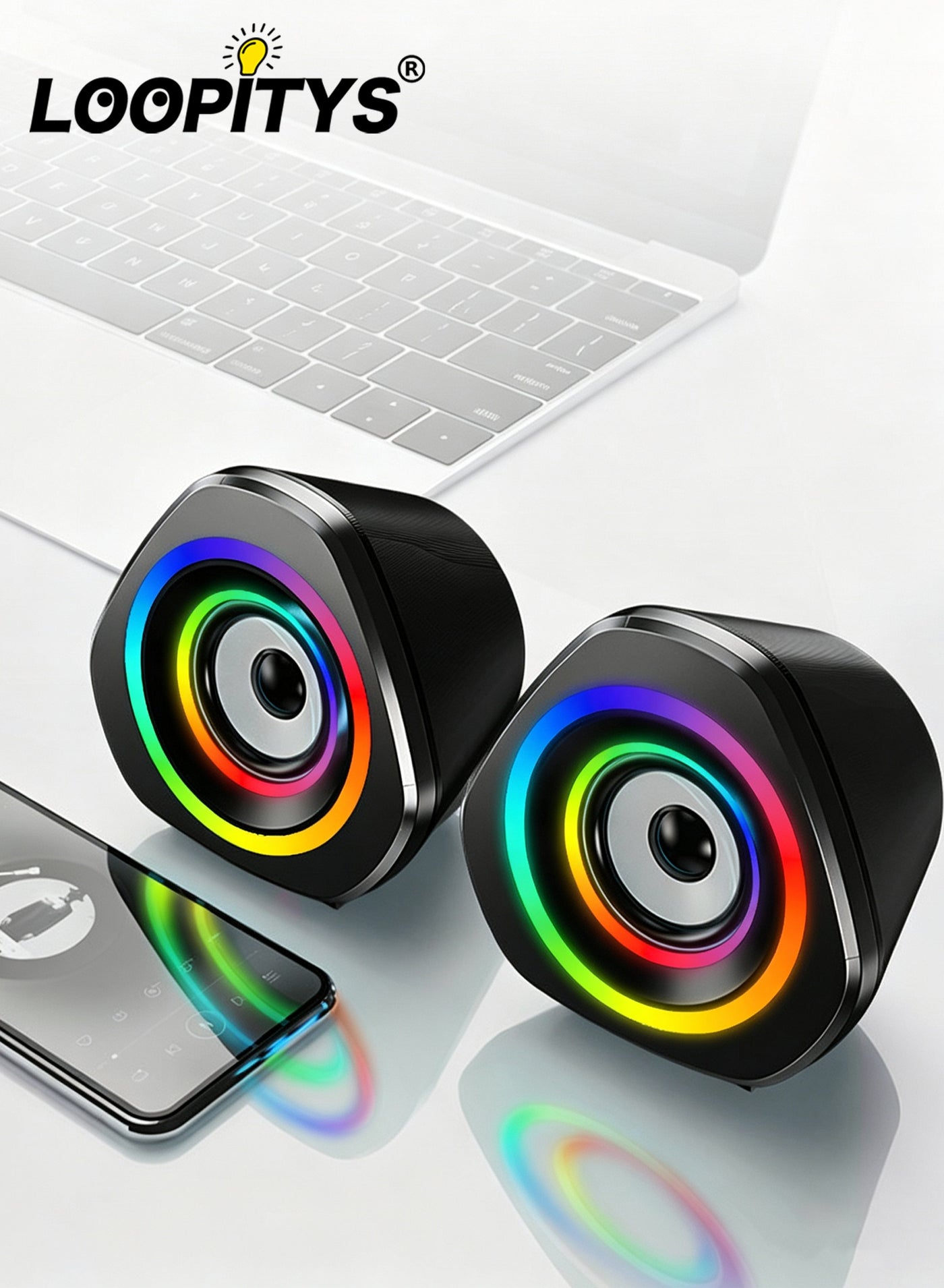 USB Computer Speakers,USB-Powered PC Gaming…