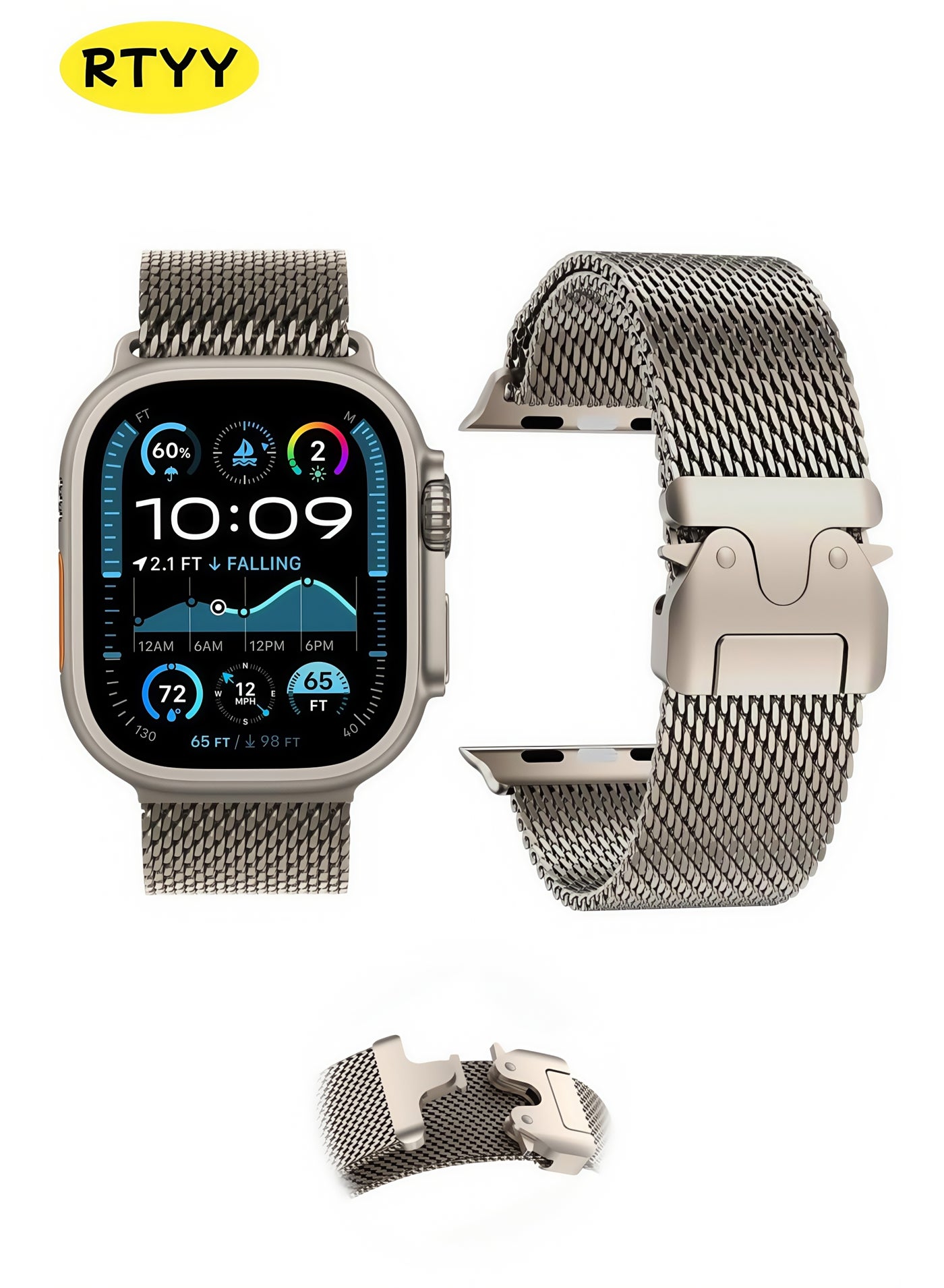 Milanese Mesh Loop Compatible with Apple Watch Metal…