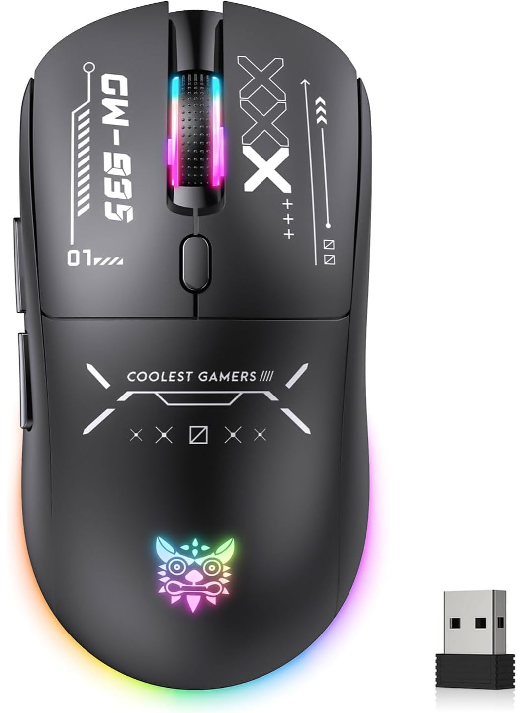 Compare CW935 Wireless Gaming Mouse, TriMode 2.4GBluetoothUSBC, 12800 DPI Adjustable, 79g Lightweight, 500mAh Rechargeable, for PC GamingLaptopMac,Black at KSA Price