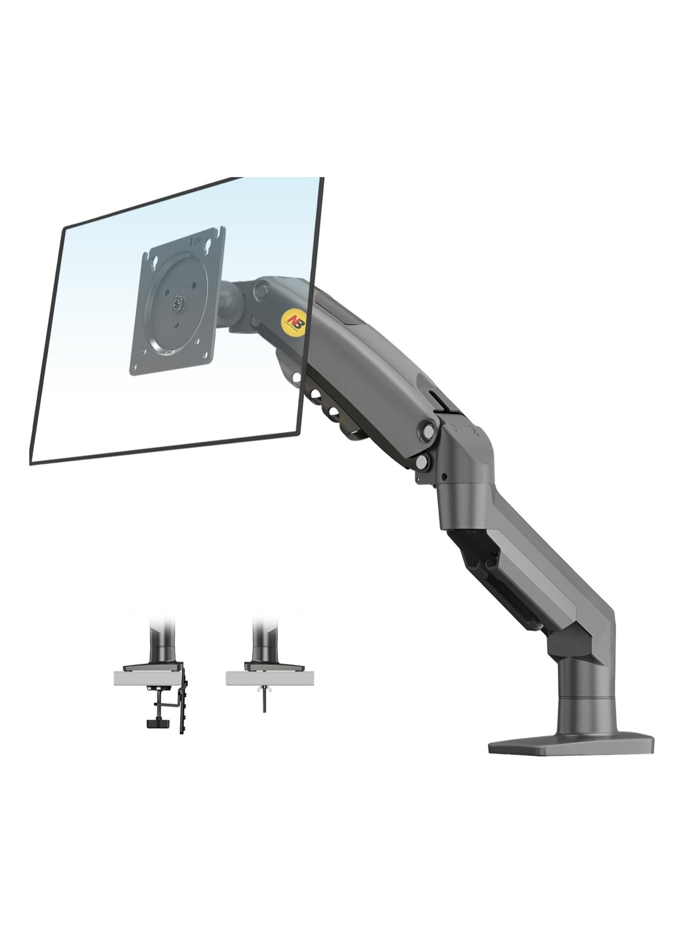 Compare Adjustable Monitor Stand NB F80 – Gas Spring Arm with 360° Flexibility, Supports 1730 Inch Screens, Strong Mount, Desktop Elevated Rack Desktop Lifting Rotary Rack Ideal for Offices and Gaming at KSA Price