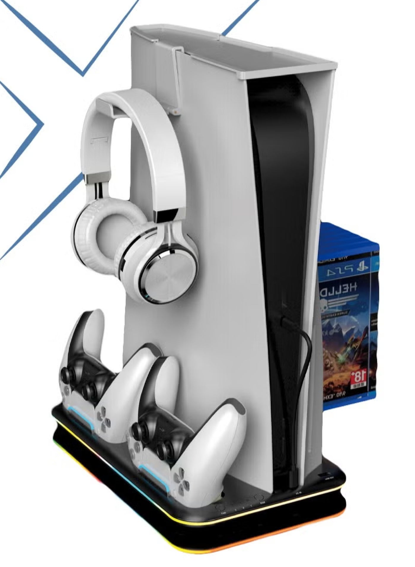 PS5 Stand and Cooling Station with Dual Controller…