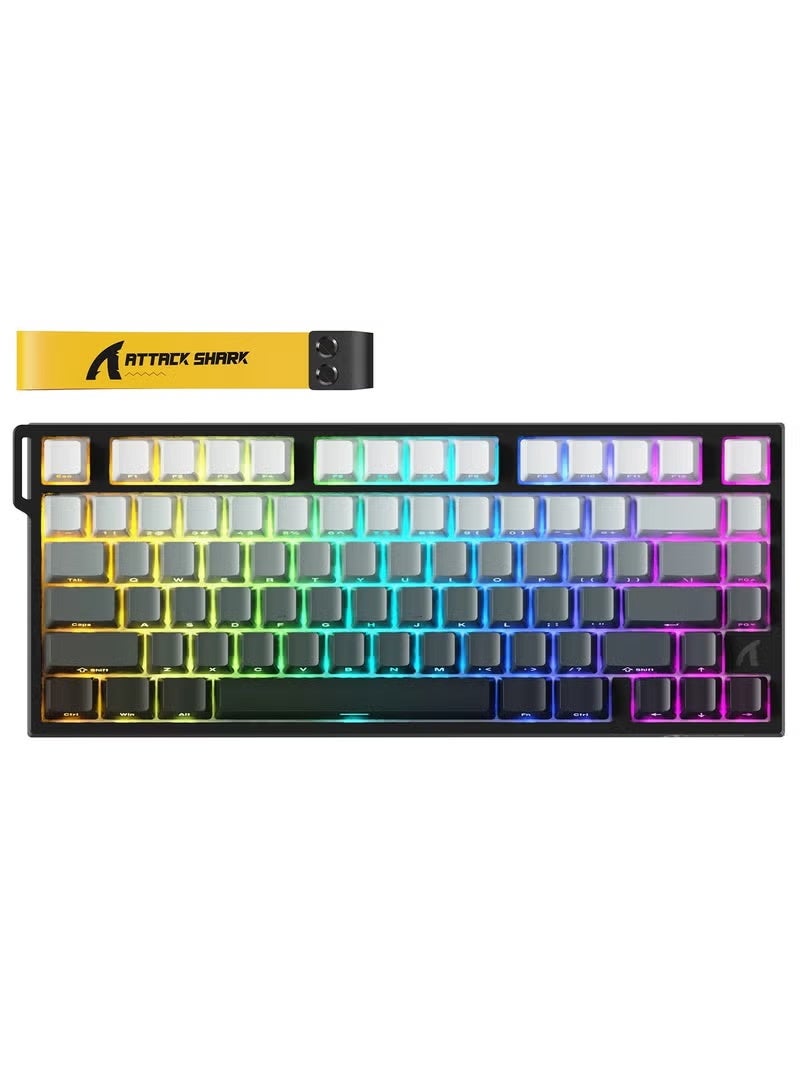 Compare R82 HE Rapid Trigger Wired Mechanical Gaming Keyboard TKL NKRO with 8K Polling,0.005mm RT Accuracy,256K Scan Rate,5 Layer Sound Damped,Hall Effect Magnetic Switch,Driver for PC MacMoonlight at KSA Price
