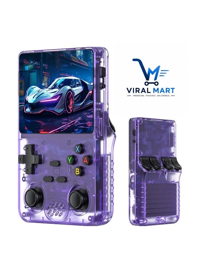 Compare R36s Handheld Gaming Console, Purple, 21,000+ Retro Games, TF Card 64GB at KSA Price