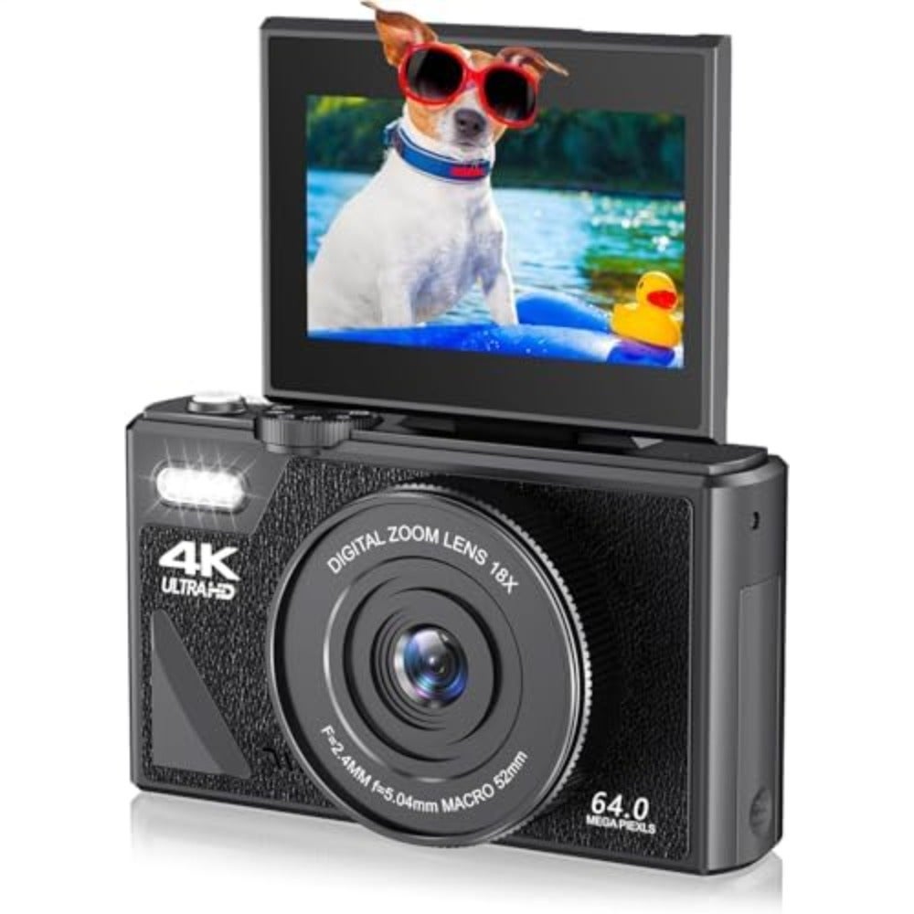 Retro 64MP digital camera for travel photography…