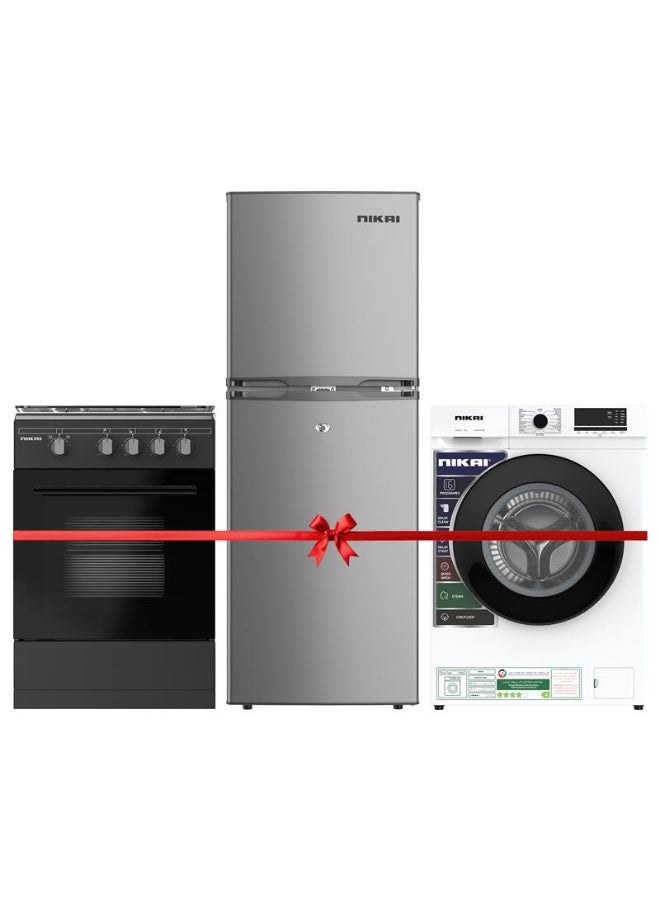 Nikai 190L Net Double Door Refrigerator NRF190DN4S…