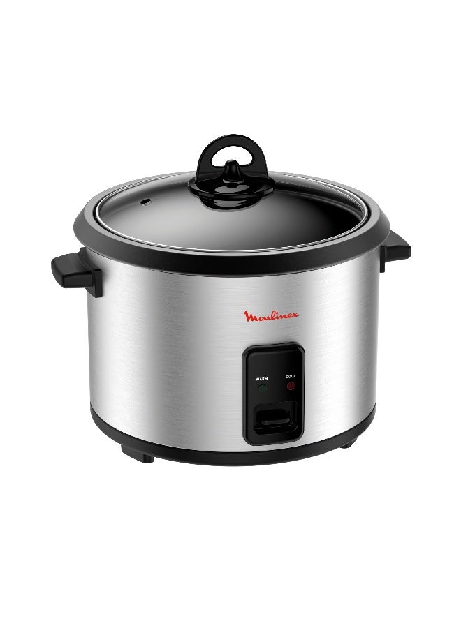 Compare MOULINEX Easycook 1.8 Litre Rice Cooker, 700 Wattss, Silver  Black, MK123D27 1.8 L 700 W MK123D27 SilverBlack at KSA Price