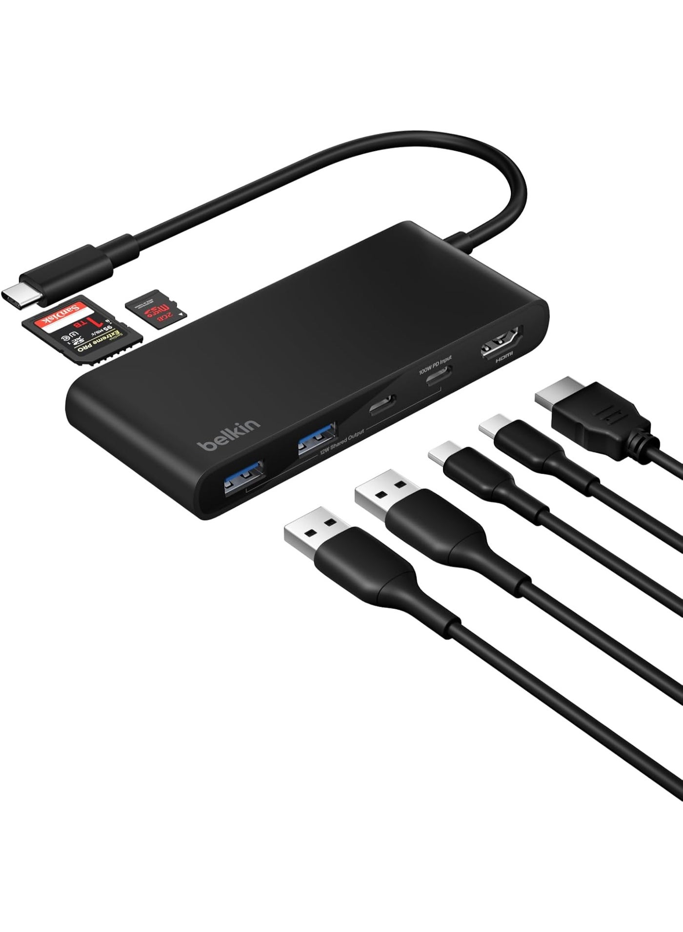 USB C Hub, 7-Port Hub w/ 4K HDMI Display…