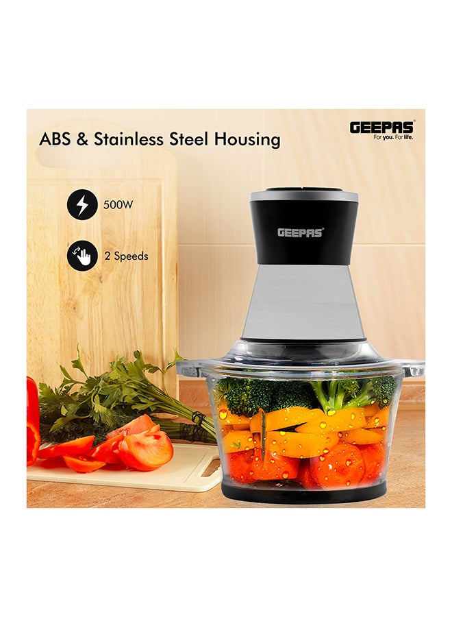 Compare 2L Multi Copper With Garlic Peeler  2 Speed with 4Pcs Stainless Steel Blades,Glass Bowl 2 L 500 kW GMC42021 Blacksilver at KSA Price