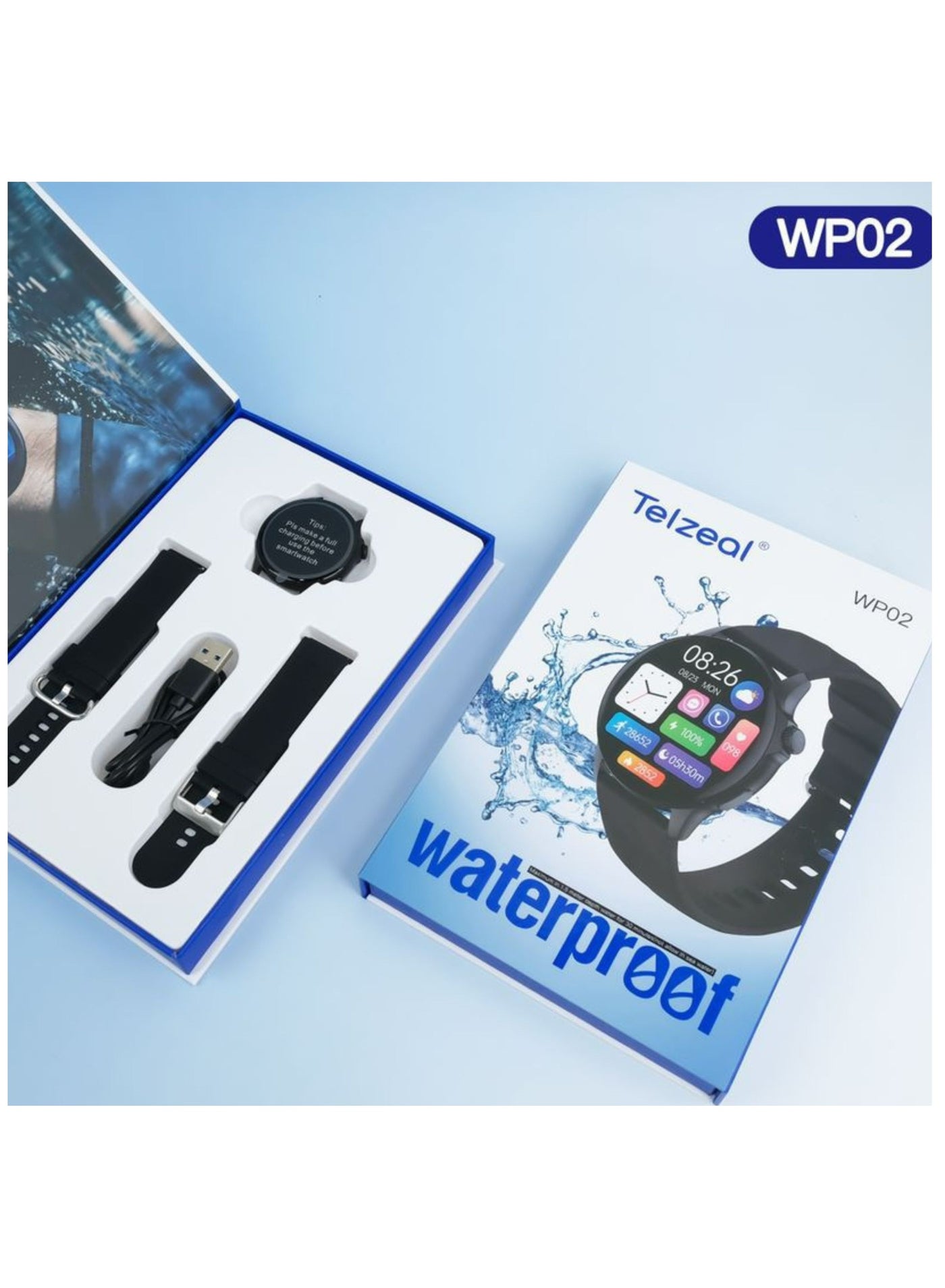WP02 Waterproof Smartwatch – All-in-One Fitness &…