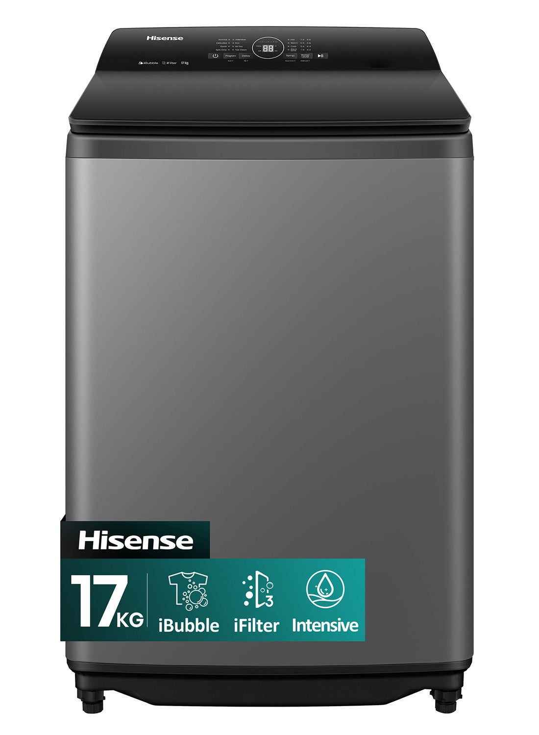 Compare 17KG Top Loading Washing Machine WT3I1723UT, iBubble Clean, iFilter Function, Intensive, Aqua Save, SoftClosing Lid+, Smart Fuzzy, Rear Control, Tub Clean WT3I1723UT Titanium Grey at KSA Price