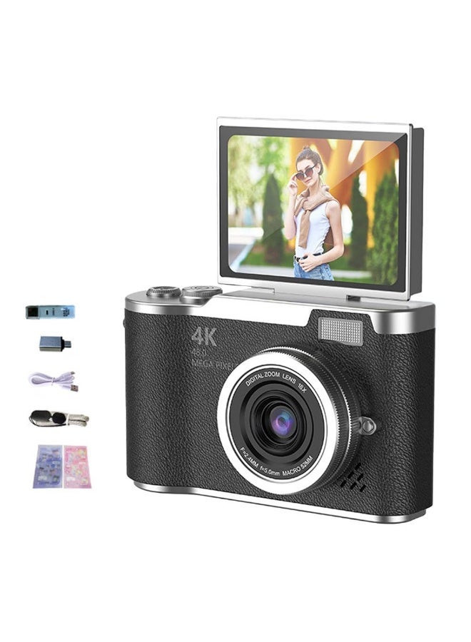 Compare 4k CCD Digital Zoom Student Digital Camera 48MP Portable Digital Photography Camera 180° Flip Screen Selfie Camera?free 128GB SD card at KSA Price