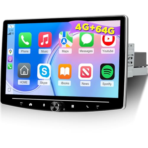 4G64G 10 inch Android Single Din Car Stereo…