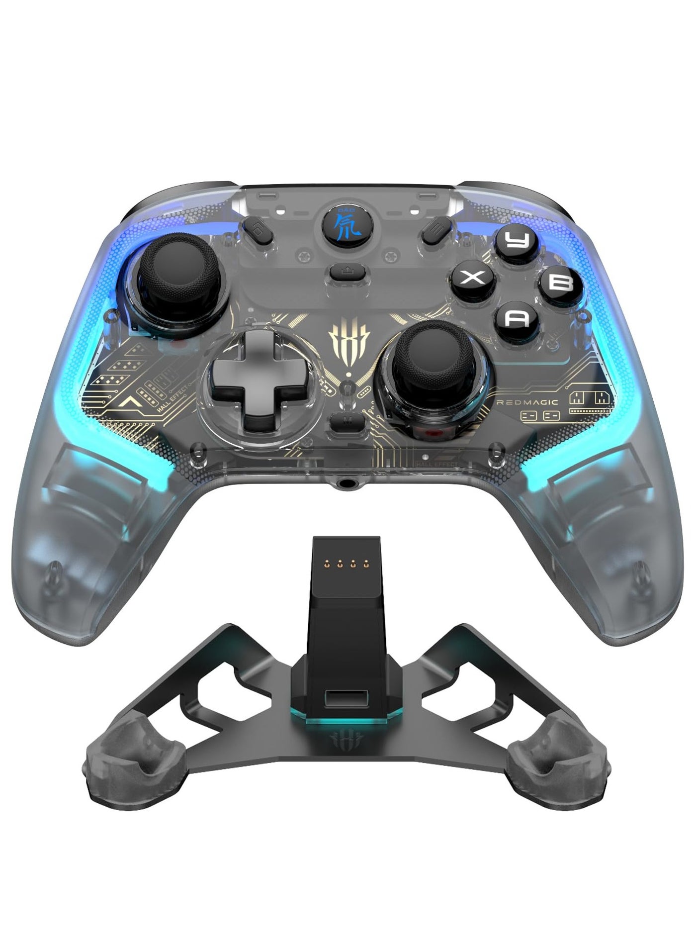Compare REDMAGIC Wireless Controller , Cyber Gamepad , Working on Mobile, Tablet, And computer , Andorid, IOS, Windows , RGB Light , With Charger Stand at KSA Price