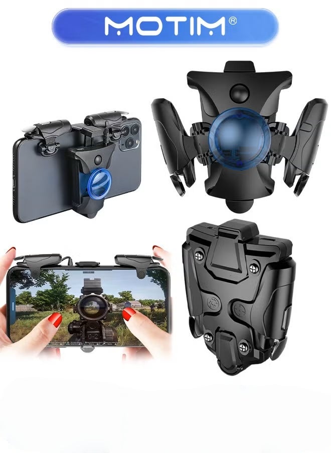 Compare PUBG Trigger PUBG Mobile Controller Shooting Triggers High Frequency Click with Joystick Gamepad for Mobile Phone Game Controller Up of Duty Compatible for Android iOS Black at KSA Price