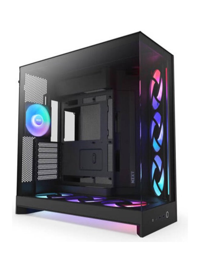 Compare H9 Flow RGB+, Large DualChamber MidTower ATX Airflow Case with RGB and Control Hub, Panoramic Glass, Supports Dual 360mm Radiators, Up to 10 Fans, EATX Compatibility, Black | CMH92FBP1 at KSA Price