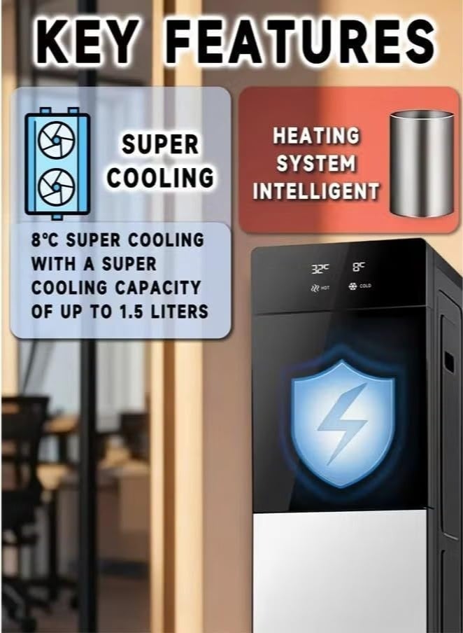 Bottom Loading Water Dispenser with Temperature Display|…