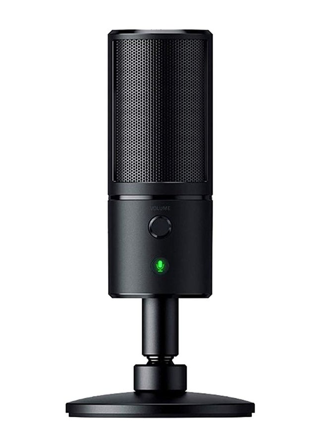 Compare Seiren Emote  Streaming Condenser Mic with Emoticon Display, Hypercardioid Condenser Microphone, 8Bit Emoticon Led Display, Stream Reactive Emoticons  Black, USB at KSA Price