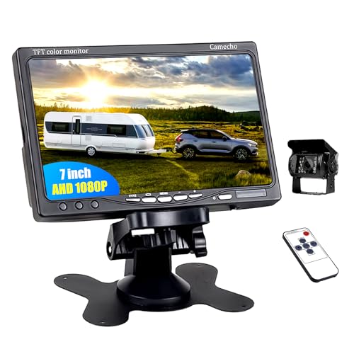 Compare Camecho RC 9V  35V Car Vehicle Rear View Wireless IR Night Vision Backup Camera Waterproof Kit + 7 LCD Monitor Parking Assistance System For Truck  Van  Caravan  Trailers  Camper at KSA Price