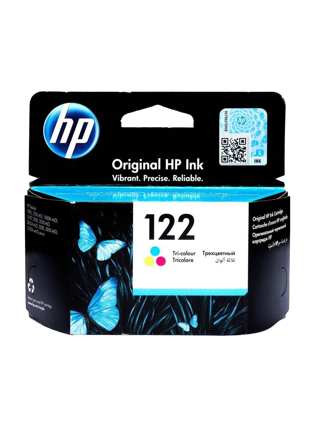 Compare 122 Original Ink Cartridge | 100 Pages | Compatible with Deskjet 1000 Printer series  J110, Deskjet 1050 AllinOne Printer series  J410, Deskjet 2000 Printer series  J210, Deskjet 2050 AllinOne Printer series  J510, Deskjet 3000 Printer series  J310, Deskjet 3050 AllinOne Printer series  J610, Deskjet Ink Advantage 2010 Printer K010, Deskjet Ink Advantage 2060 AllinOne Printer K110 Tricolour at KSA Price