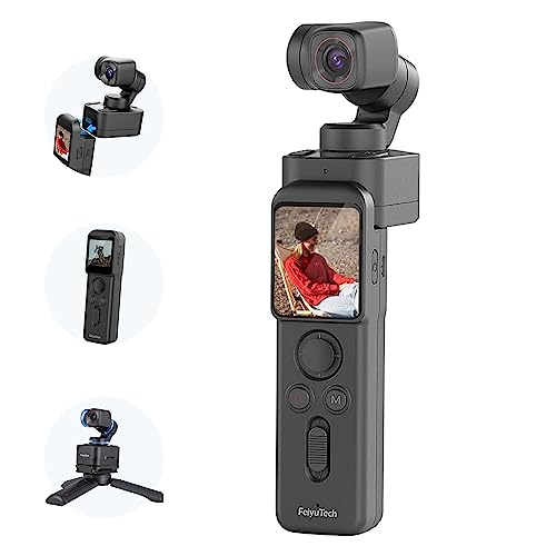 Compare Feiyu Pocket 3 Kit: Remote Handle&Camera – Camera with 3Axis Gimbal, Cordless Detachable Designed, Magnetic Mount, for Travel, Car Vlog, Pet & YouTube Videos, FeiyuVCAM3S at KSA Price