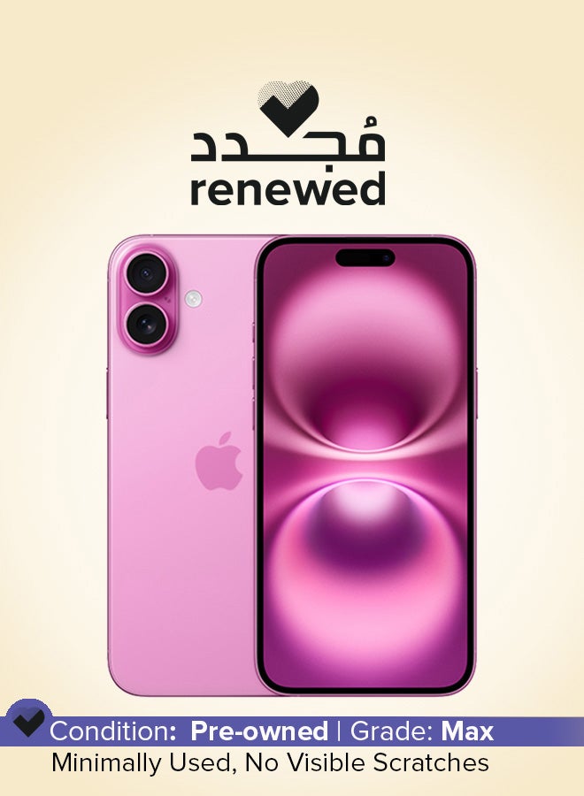 Renewed - iPhone 16 Plus 256GB Pink 5G With…