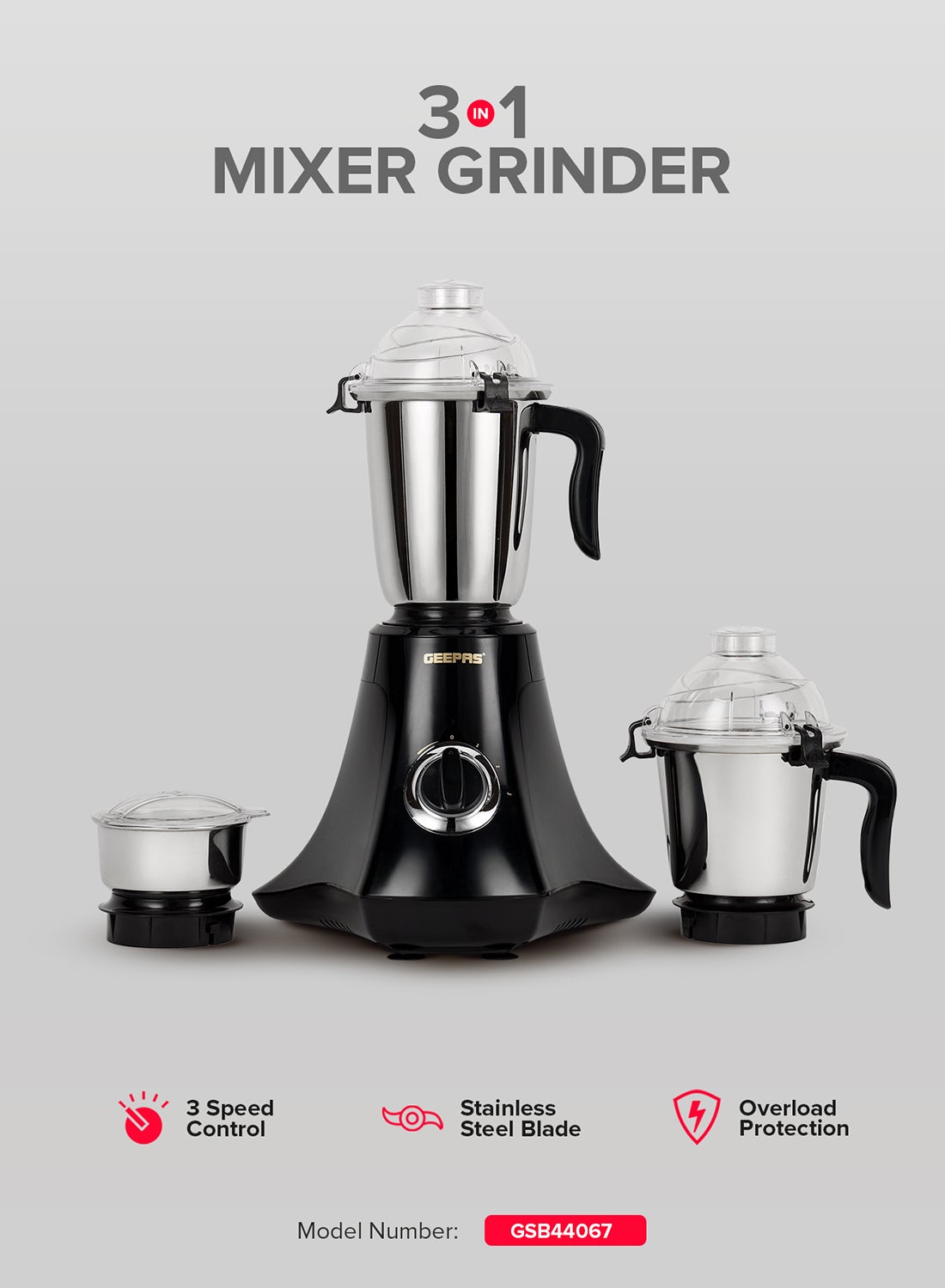 Multifunctional Mixer Grinder Stainless Steel Jars…