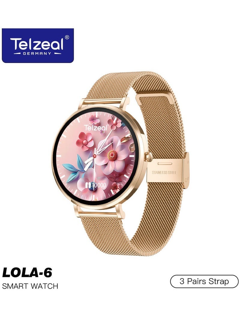Telzeal LOLA-6 Round Shape Ultra-Slim Smartwatch with…