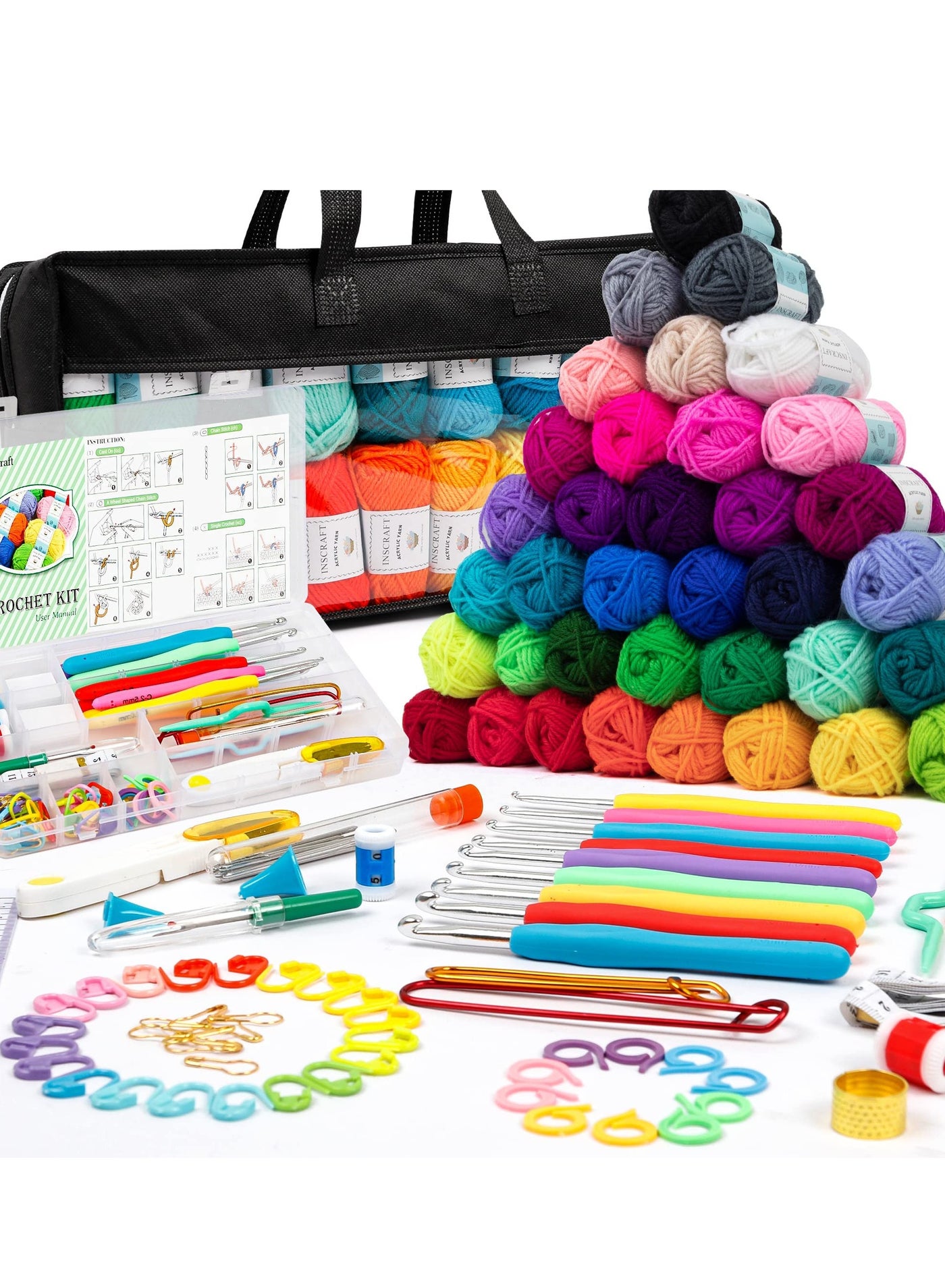 113 PCS Crochet Kit for Beginners Adults…