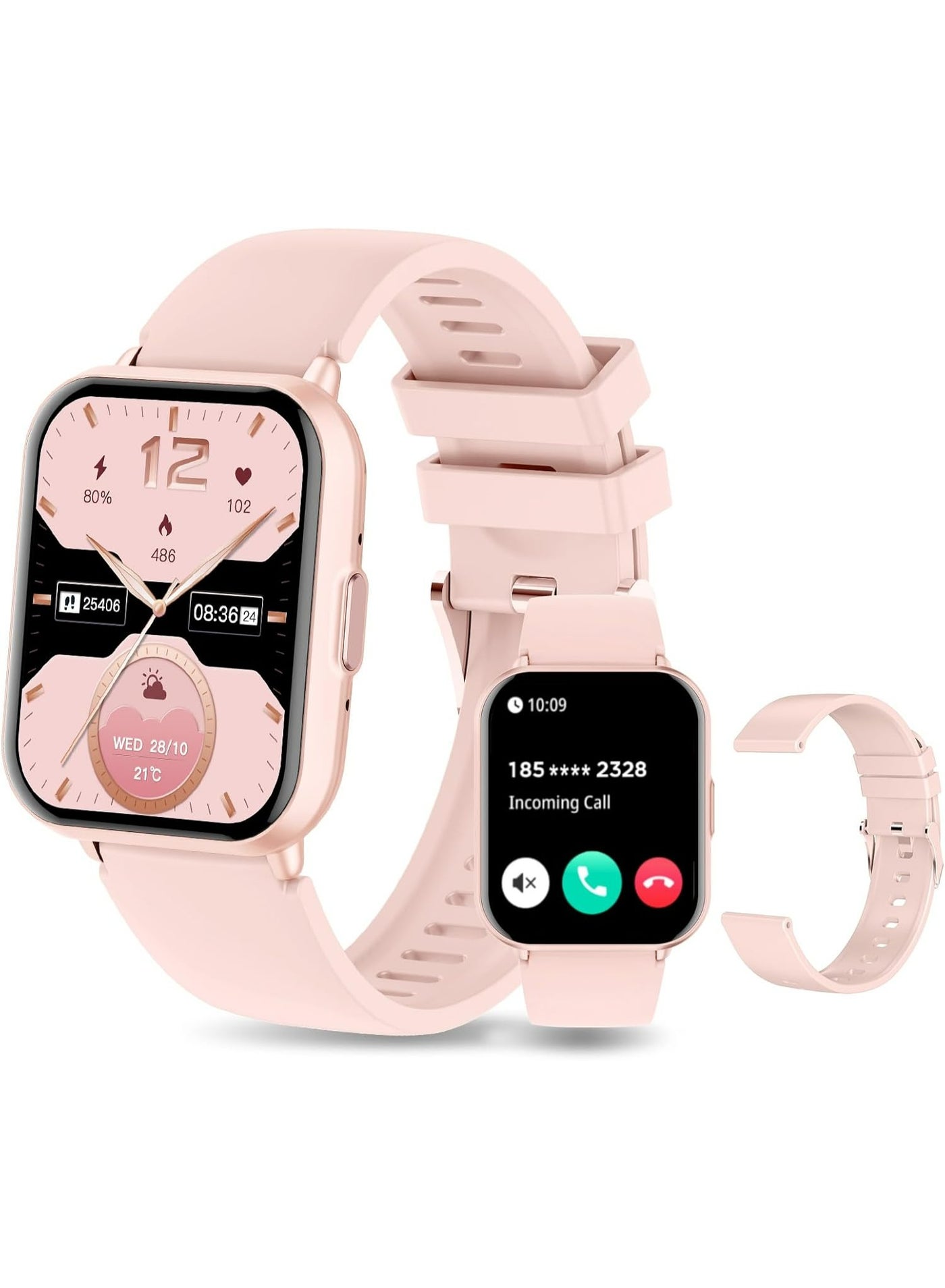 Compare PEJE Smart Watches For Men,1.83 Display,Prayer Alerts,Arabic Support,Bluetooth Calls,1ATM Waterproof,Spo2HrSleep Tracking,123+ Sports Modes,7Day Battery 280mah,IosAndroid.Pink at KSA Price