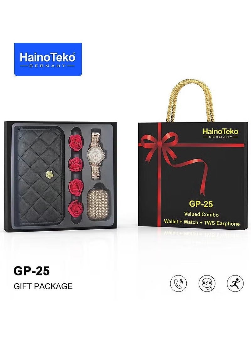 Compare GP 25 Combo Set – Wallet, Watch, and TWS Earphones – Stylish and Practical Accessories in Random Colors, Ideal Gift for Men & Women, Perfect for Everyday Use at KSA Price