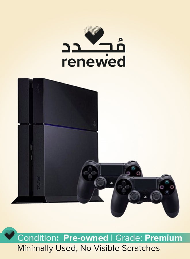 Compare Renewed   PlayStation 4 500GB Fat Black With 2 Controller at KSA Price