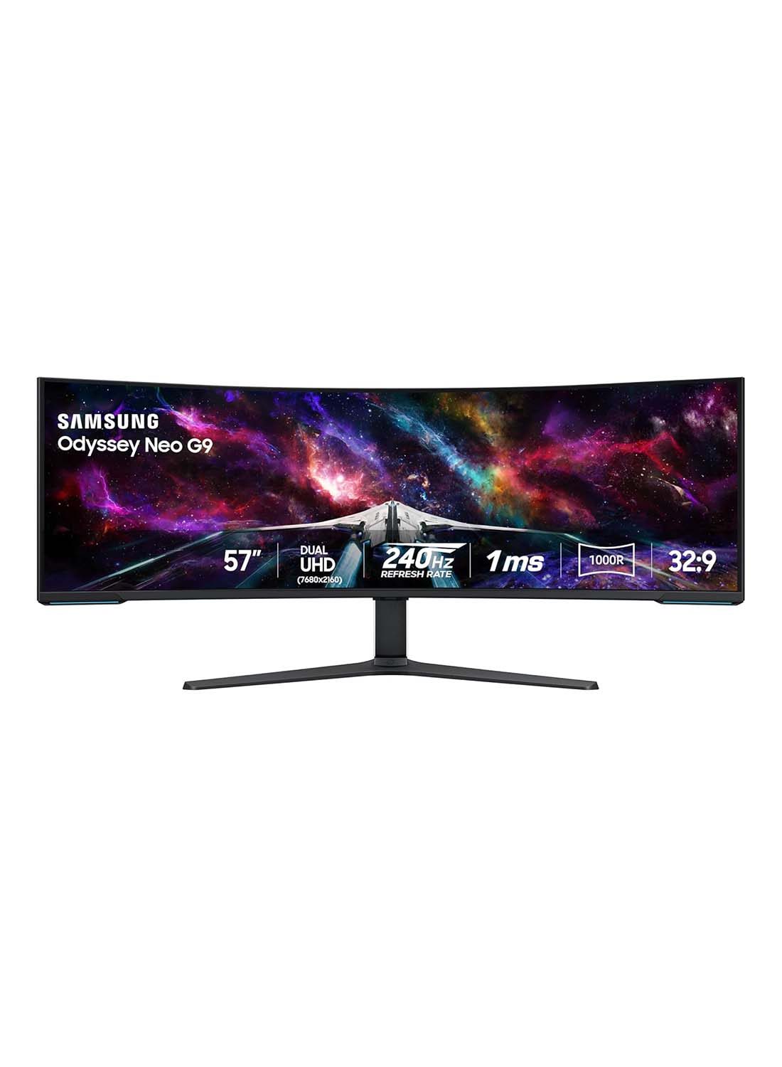 Compare Odyssey Neo G9 57 Dual UHD Curved Gaming Monitor – 7680×2160 Resolution, 240Hz Refresh Rate, 1ms GTG, 1000R Curve, Quantum MiniLED, VESA DisplayHDR 1000, AMD FreeSync Premium Pro, HDMI 2.1, DisplayPort 2.1, USB Hub, 32:9 Super UltraWide | LS57CG95 at KSA Price