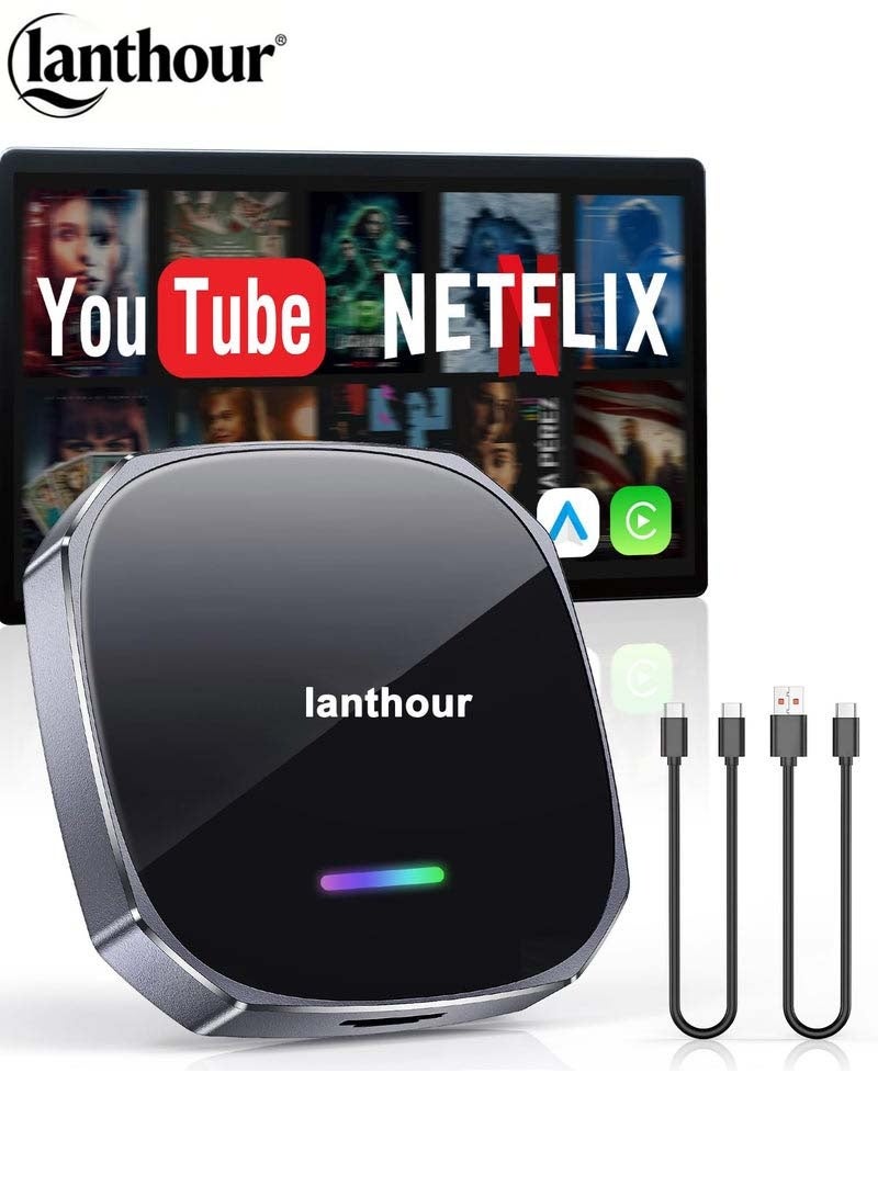 Compare Mini CarPlay Box with Netflix & YouTube | Wireless CarPlay & Android Auto, GPS, WiFi 6, 2GB+16GB, TF 256GB at KSA Price