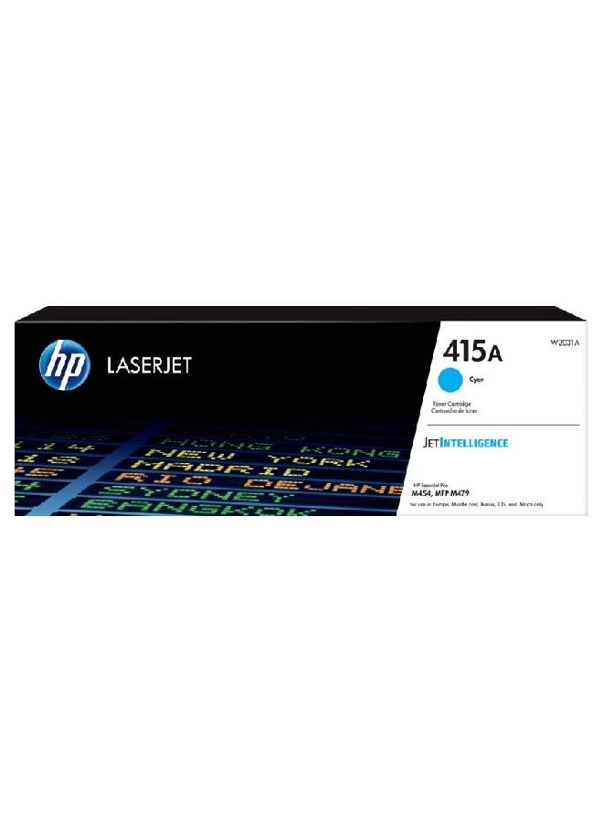 415A Original LaserJet Toner Cartridge (W2031A) Cyan