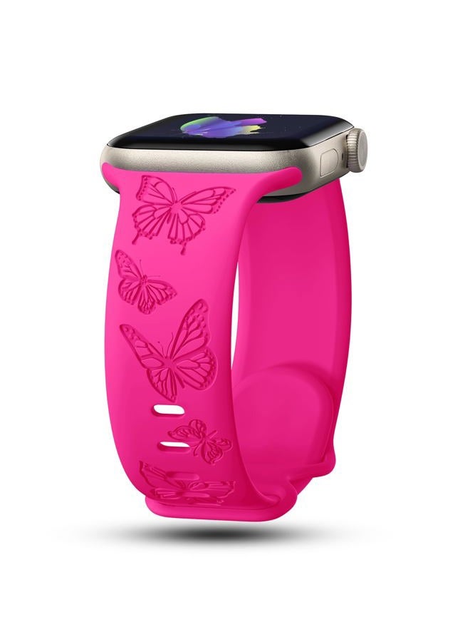 Butterfly Engraved Bands Compatible with Apple Watch…