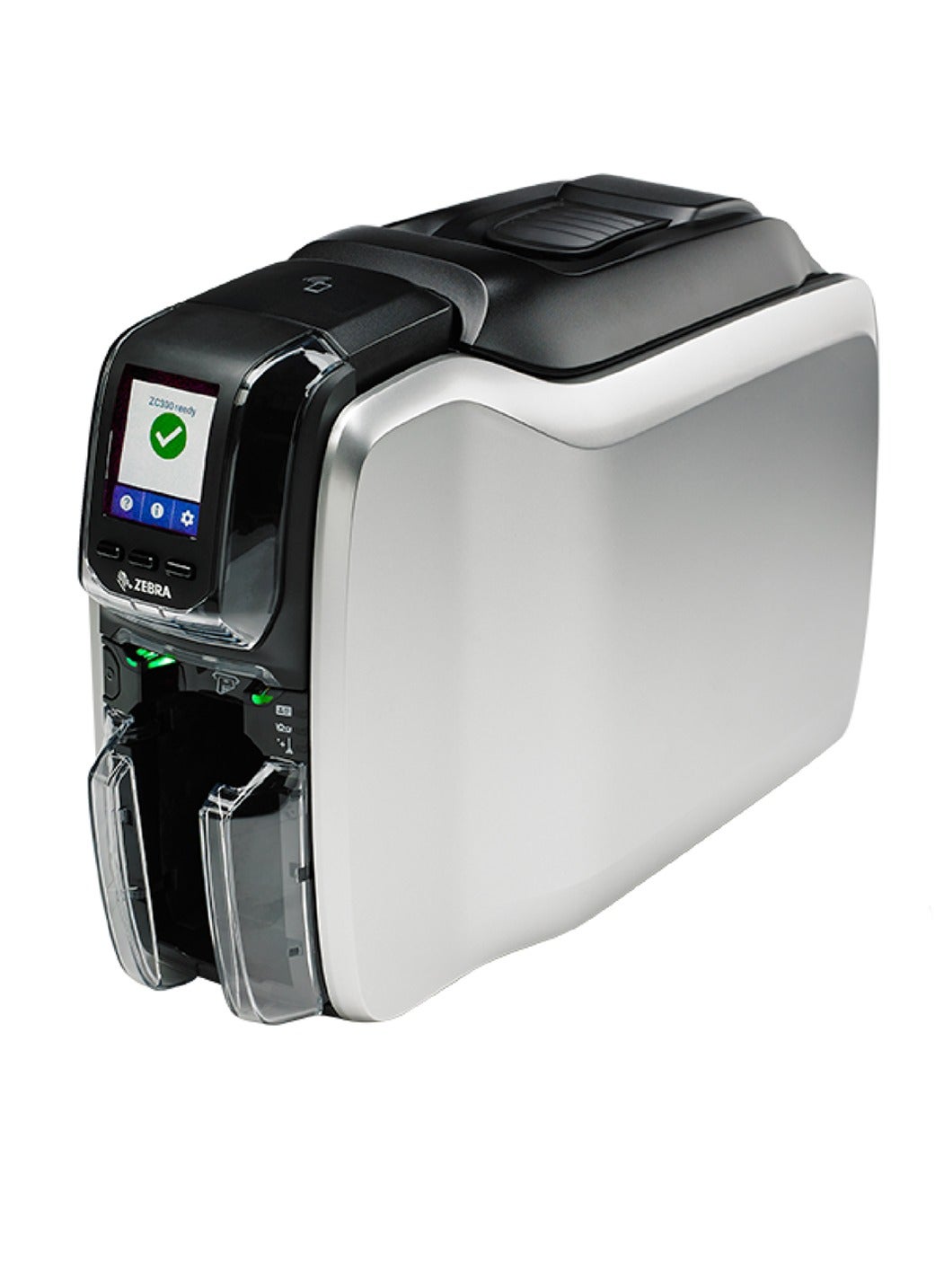Compare Zebra ZC300 Dual Sided Color Id Card Printer USB, Ethernet Combo Pack Ribbon, 100 Cards, Card Design Software | ZC32000C000EM00 at KSA Price