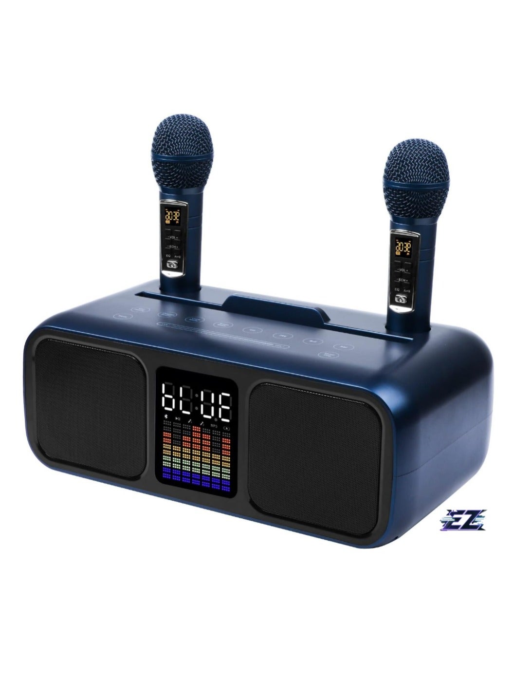 Compare Portable Karaoke Wireless Speaker PA System with 2 Microphones – Perfect for Parties, Picnics & More at KSA Price
