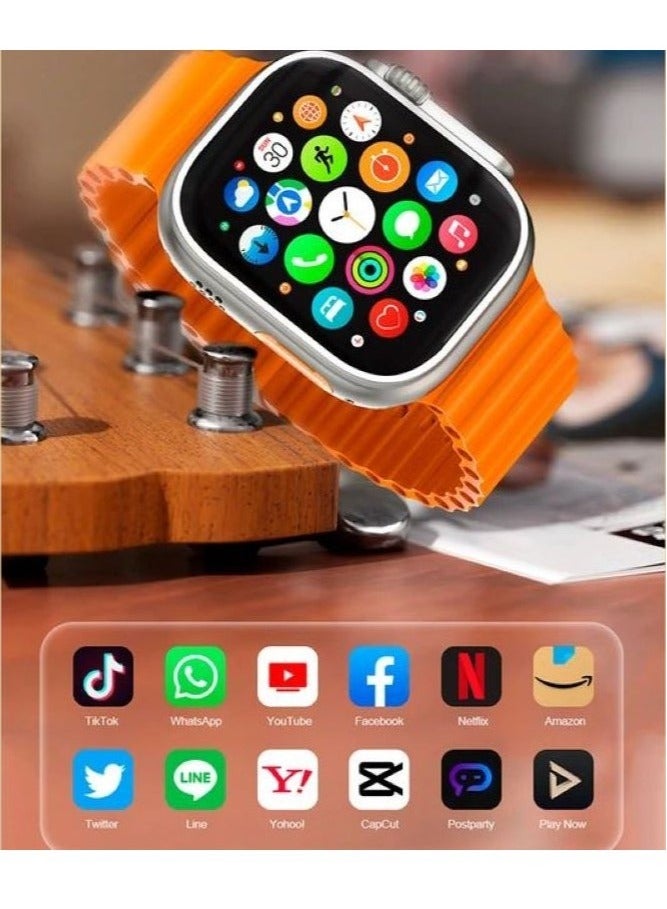 Compare BEILINGDUN 4 in 1 Smart Watch With 2.03 Inch HD Screen Bluetooth Connection Multiple Sports Modes Supports 4G SIM Card And Multiple Apps With 4 Extra Bracelet at KSA Price