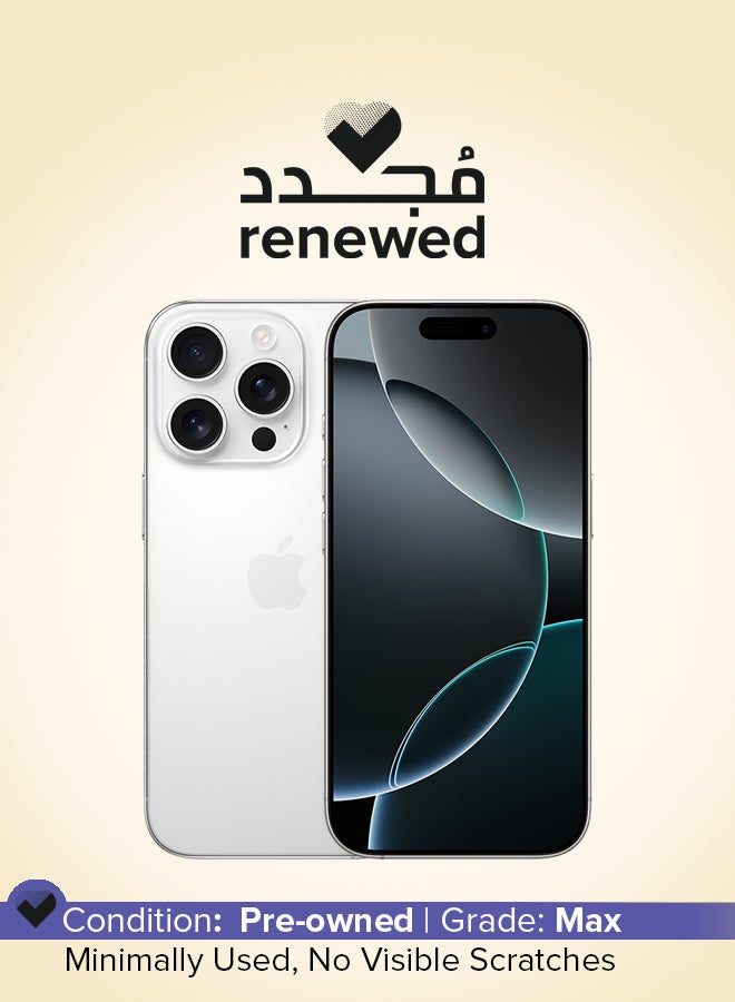 Renewed - iPhone 16 Pro 128GB White Titanium…