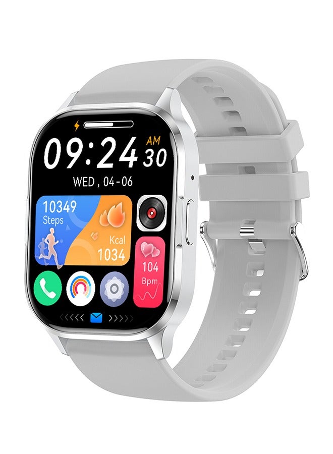 Compare Mens Smart Watch Women 2.01 AMOLED Waterproof Small Smartwatch for Men Women Fitness Tracker Heart Rate Sleep Monitor Activity Tracker for Android and iPhone  Silver at KSA Price