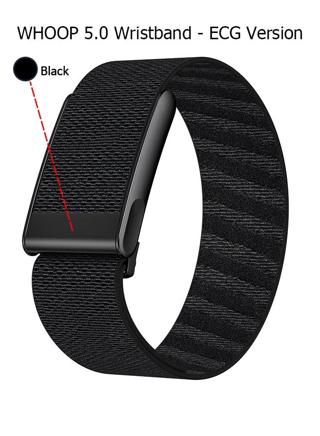 Compare Nylon Sports Strap with Whoop 5.0 Strap  Compatible with One & Peak & Life  Breathable Nylon Adjustable Waterproof Replacement Wrist Strap  For Fitness, Activity, Sleep, Wearables  For Whoop 5.0  BlackBlack FrameElectrocardiogram Model at KSA Price