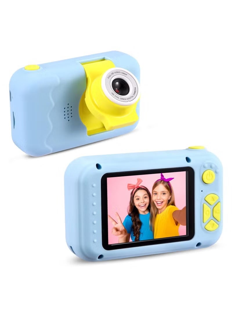 Compare OKC02 Kids Digital Camera with 2 Inch LCD Screen, Flip Lens Design, Easy Controls, Lightweight & Durable, Fun Photography Camera for Children, Blue at KSA Price